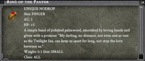 RING OF THE PAUPER item card